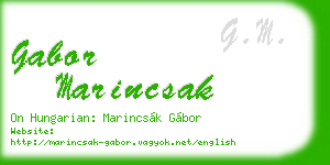 gabor marincsak business card